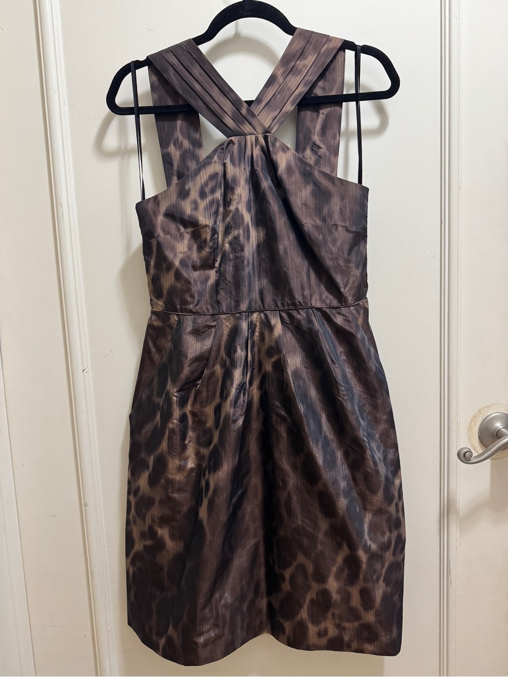 Banana Republic Brown Leopard Print  Cocktail Dress